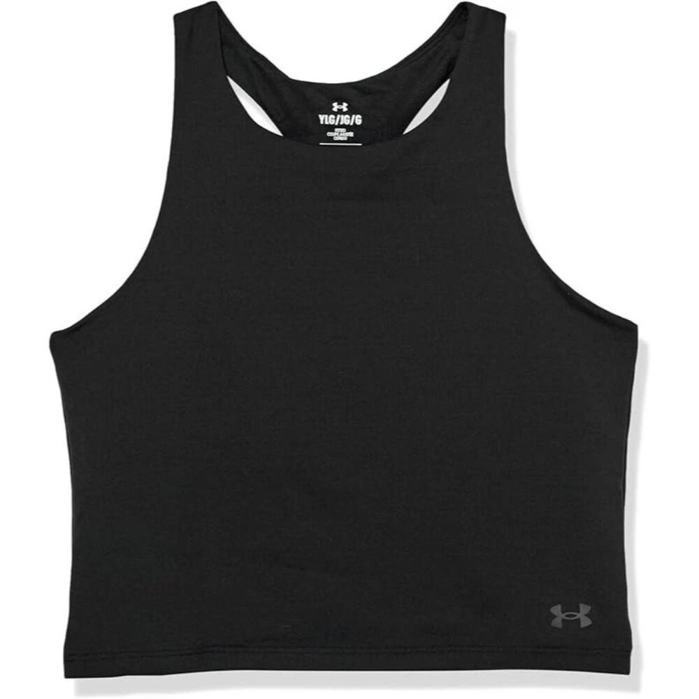 Under Armour Sports Tank Top‎ Youth Girls Size Large Black Racerback Sports